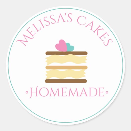 Cake Logo Stickers Thuis Bakkerij Taartpunt (Voorkant)