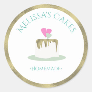 Cake Logo Stickers Thuis Bakkerij Trouwcake