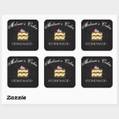 Cake Logo Stickers Zelfgemaakte Bakkerij Chalkboar (Vel)