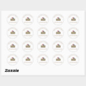 Cake Logo Stickers Zelfgemaakte Bakkerij Faux Gold (Vel)