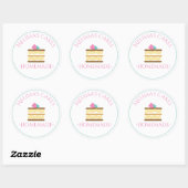 Cake Logo Stickers Zelfgemaakte Bakkerij Slice of  (Vel)