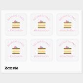 Cake Logo Stickers Zelfgemaakte Bakkerij Sprinkles (Vel)