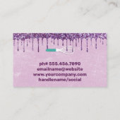 Cake Logo | Whisk | Paarse strooisel Visitekaartje (Achterkant)