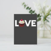 Cake Love Baker Pastry Chef Cupcake Quote Briefkaart (Staand voorkant)