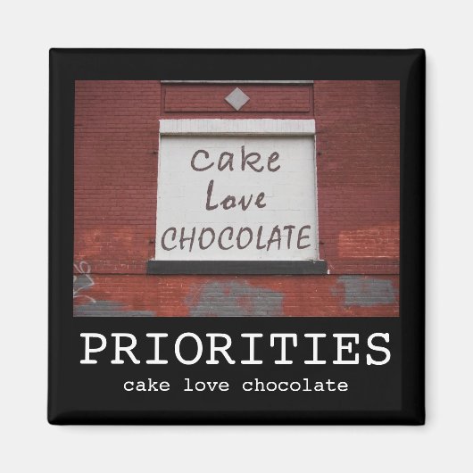 Cake Love Chocolade Graffiti Motivatie magneet (Voorkant)