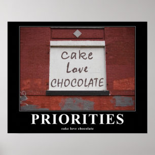 Cake Love Chocolate Graffiti Motivatie 16x20 Poster