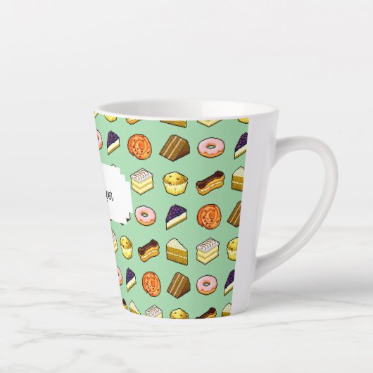 Cake Lover Delicious Cakes & Pastries Patroon Latte Mok (Rechts)