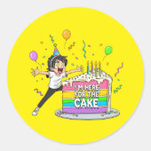 Cake Lover - Leuk verjaardagscadeau Ronde Sticker (Voorkant)