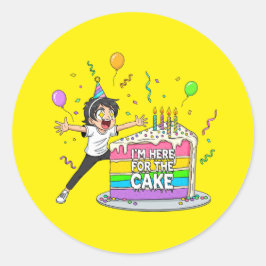 Cake Lover - Leuk verjaardagscadeau Ronde Sticker