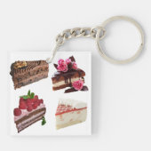 Cake Lovers Delicious Cakes Selection Sleutelhanger (Achterkant)