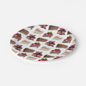 Cake Lovers Delicious Desserts Pattern Papieren Bordje (Gekanteld)