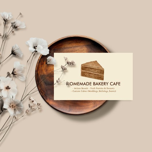 Cake Maker Cookie Wedding Verjaardag Bakkerij Mini Visitekaartje