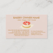 Cake Maker Cookies Wedding Bakkerij Minimal Visitekaartje (Achterkant)