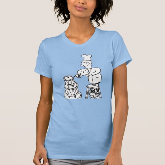 Cake maker en koken leuk cartoon graphic t-shirt (Voorkant)