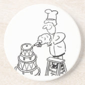 Cake Maker versiert reusachtige cake Zandsteen Onderzetter (Voorkant)
