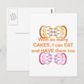 CAKE MANIA: KINDER wil spelen met gebak Briefkaart (Voorkant / Achterkant)