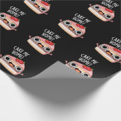 Cake Me Home Funny Food Pun Dark BG Cadeaupapier (Hoek)