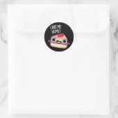Cake Me Home Funny Food Pun Dark BG Ronde Sticker (Tas)