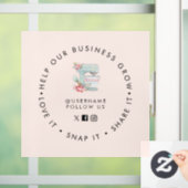 Cake mixer Bakery Social media volgen Raamsticker (Huis)