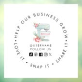 Cake mixer Bakery Social media volgen Window Cling Raamsticker (Vel 3)