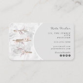 Cake Mixer Bakkerij Bloemen Marmer Grijs Visitekaa Visitekaartje (Achterkant)