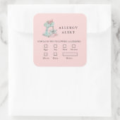 Cake mixer Bakkerij Voedselveiligheid Allergie Ale Vierkante Sticker (Tas)