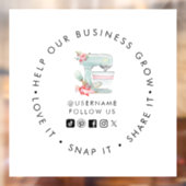 Cake mixer Bakkerij Volg ons op sociale media Wind Raamsticker (Vel 2)