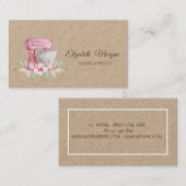 Cake Mixer Bloemen Bakkerij Visitekaartje (Voorkant / Achterkant)