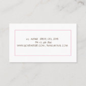 Cake Mixer, Garde, Deegroller Bloemen Visitekaartje (Achterkant)