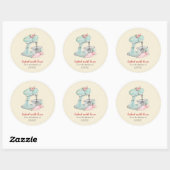 Cake mixer "Gebakken met liefde" perzik Ronde Sticker (Vel)