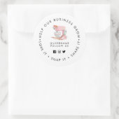 Cake mixer Help ons bedrijf groeien Social media Ronde Sticker (Tas)