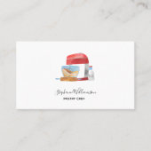 Cake Mixer Modern Waterverf Bakery Visitekaartje (Voorkant)
