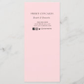 Cake Mixer Roze Bakery Menu (Achterkant)