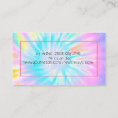 Cake Mixer,Whisk,Rolling Pin Flowers Tie Dye Visitekaartje (Achterkant)