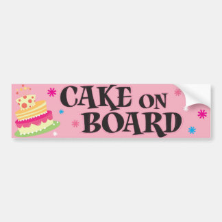 Cake on board bumpersticker
