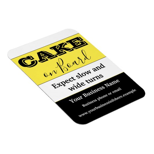 Cake on board Car Magnet Magneet (Rechterzijde)