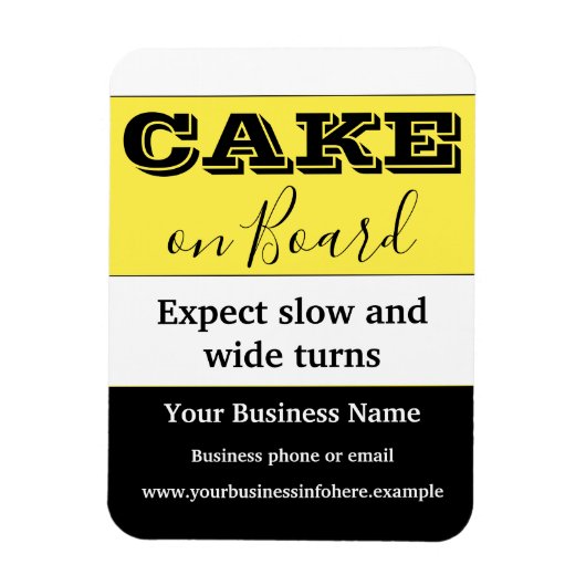 Cake on board Car Magnet Magneet (Verticaal)