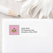 Cake on Roze Return Address Label (Insitu)