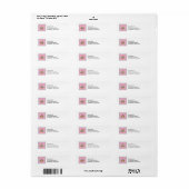 Cake on Roze Return Address Label (Full Sheet)