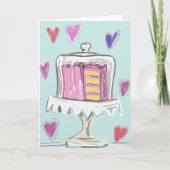 Cake onder Glas Kaart (Voorkant)