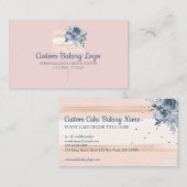 Cake Party Bakery Navy Visitekaartje (Voorkant / Achterkant)