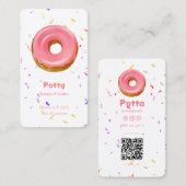 CAKE PATISSERIE CUPCAKE BAKERY DONUT QR CODE VISITEKAARTJE (Voorkant / Achterkant)