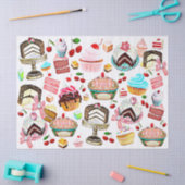 Cake Patisserie Pastry Cupcake Petit. Vier Tissuepapier (Craft)