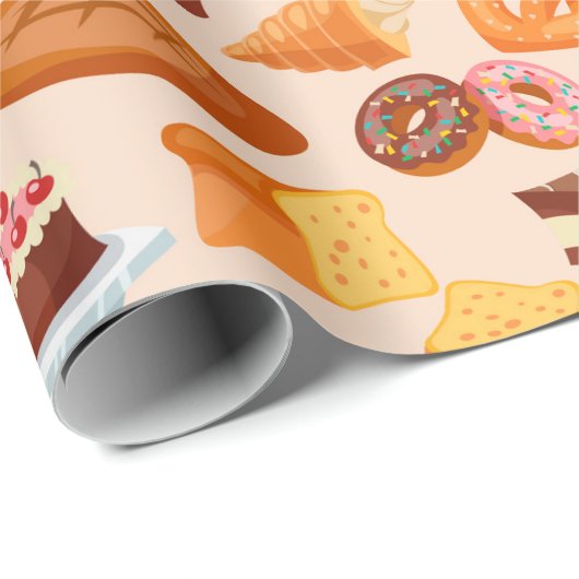 Cake Pattern Cadeaupapier (Rol Hoek)