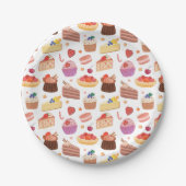 Cake Pies Cupcakes Deserts Galore Papieren Bordje (Voorkant)