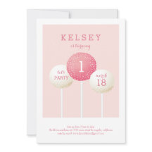 Cake Pop Birthday Invitations