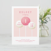 Cake Pop Birthday Invitations Kaart (Staand voorkant)