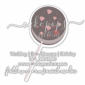 Cake Pop Cookie Logo Bakkerij Bedrijfsauto Sticker (Voorkant)