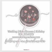 Cake Pop Cookie Logo Bakkerij Business Car Sticker (Vel)