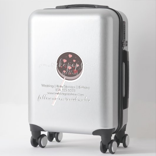 Cake Pop Cookie Logo Bakkerij Business Car Sticker (Koffer)